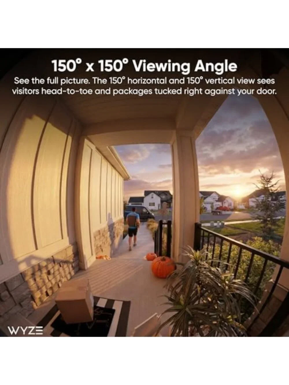 HD Video Doorbell Camera with Color Night Vision, 1536p, Smart Home Security
